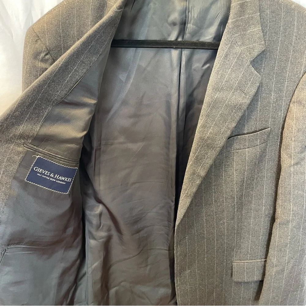 Gieves &‎ Hawkes Pinstripe 100% Wool Blazer Formal Business Men’s Size 41R USA